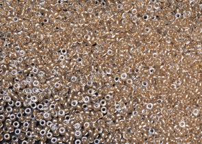 Бисер Япония MIYUKI Seed Beads 15/0 100г 0234 кристалл металлизированный игристый золотая линия внутри — фото 1