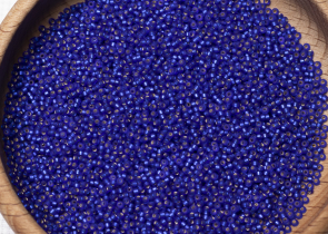 Бисер Япония MIYUKI Seed Beads 15/0 5г 0020F кобальт матовый серебряная линия внутри — фото 5