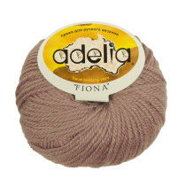 Пряжа ADELIA " FIONA" 50% шерсть, 50% акрил 10 * 50г 90 м №630 т. бежевый. Цена за упаковку 10 шт — фото 1