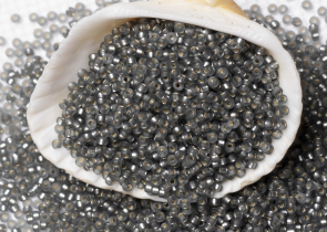 Бисер Япония MIYUKI Seed Beads 15/0 100г 0021F серый матовый серебряная линия внутри — фото 3