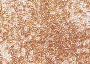 Бисер Япония MIYUKI Seed Beads 15/0 100г 1522 медовый кристалл игристый бежевая линия внутри — фото 1