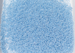 Бисер Япония MIYUKI Seed Beads 15/0 5г 0221 небесный кристалл синяя линия внутри — фото 4