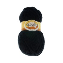 Пряжа ADELIA " RADA" 100% акрил 10 * 100 г 80 м №055 ЧЕРНЫЙ. Цена за упаковку 10 шт — фото 1