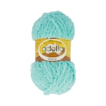 Пряжа ADELIA " SOFIA" 100% полиэстер 10 * 50г 90 м №22 св. зелёный. Цена за упаковку 10 шт — фото 2