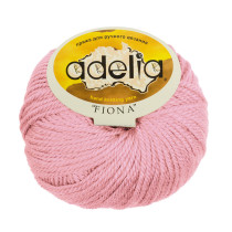 Пряжа ADELIA " FIONA" 50% шерсть, 50% акрил 10 * 50г 90 м №202 св. розовый. Цена за упаковку 10 шт — фото 1