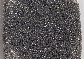 Бисер Япония MIYUKI Seed Beads 15/0 5г 0650 окрашенный рустикальный серый алебастр серебряная линия внутри — фото 4