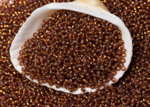 Бисер Япония MIYUKI Seed Beads 15/0 100г 0005L светло-топаз серебряная линия внутри — фото 3