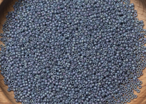 Бисер Япония MIYUKI Seed Beads 15/0 5г 2030 стальной синий блестящий матовый металлизированный — фото 5