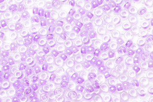 Бисер Япония MIYUKI Seed Beads 15/0 5г 0222 кристалл фиолетовая линия внутри — фото 2