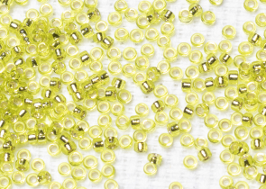 Бисер Япония MIYUKI Seed Beads 15/0 100г 0014 шартрез серебряная линия внутри — фото 2
