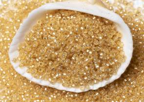 Бисер Япония MIYUKI Seed Beads 15/0 100г 0003F золотой серебряная линия внутри — фото 3