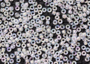 Бисер Япония MIYUKI Seed Beads 15/0 5г 0284 кристалл радужный белая линия внутри — фото 2