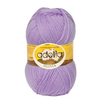 Пряжа ADELIA " OLIVIA" 60% акрил, 40% шерсть 5 * 100 г 250 м №13 св. фиолетовый. Цена за упаковку 5 шт — фото 1