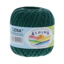 Пряжа ALPINA "LENA" 100% мерсеризованный хлопок 10 * 50г 280 м №65 зелёный. Цена за упаковку 10 шт — фото 1