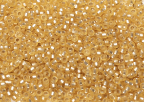 Бисер Япония MIYUKI Seed Beads 15/0 100г 0003F золотой серебряная линия внутри — фото 2