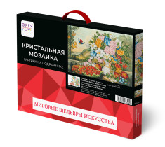 Кристальная ( алмазная) мозаика  " ФРЕЯ" MET- ALPD- 041 на подрамнике " Пейзаж - Фрукты и Цветы, Фрэнсис Флора Бонд Палмер" 40 х 30 см — фото 2