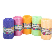 Пряжа ARACHNA " Raffia" 100% полипропилен 5 * 50г ± 10 г 200 м №52 ярко- голубой. Цена за упаковку 5 шт — фото 3