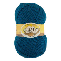 Пряжа ADELIA " BENNY" 100% шерсть 5 * 100 г 96 м №747 бирюзовый. Цена за упаковку 5 шт — фото 2