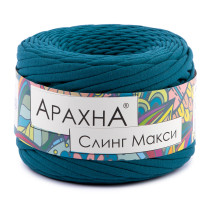 Пряжа ARACHNA " Sling Maxi" 100% хлопок 4 * 300 г ± 30 г 100 м №63 морская волна. Цена за упаковку 4 шт — фото 1