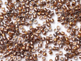 Бисер Япония MIYUKI Delica цилиндр 11/0 50 г DB-0506 красный золотой ирис — фото 2