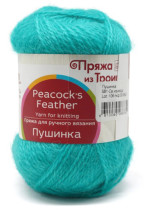 Пряжа из Троицка " Пушинка" 50% шерсть, 50% козий пух 10 * 50г 225 м №581 св. изумруд. Цена за упаковку 10 шт — фото 1