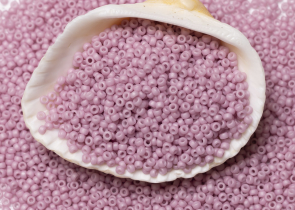 Бисер Япония MIYUKI Seed Beads 15/0 100г 2024 пыльная орхидея непрозрачный матовый — фото 3
