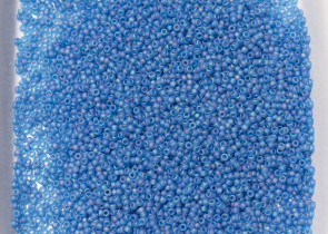 Бисер Япония MIYUKI Seed Beads 15/0 5г 0149FR капри блю прозрачный радужный матовый — фото 4
