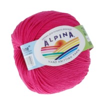 Пряжа ALPINA " RENE" 100% мерсеризованный хлопок 10 * 50г 105 м №105 т. розовый. Цена за упаковку 10 шт — фото 1
