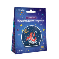 Кристальная ( алмазная) мозаика  " ФРЕЯ" ALVM- 068 магнит " Знаки зодиака. Рак" 9 х 9 см — фото 2
