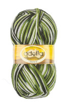 Пряжа ADELIA "ZENA" 100% акрил 5 * 100 г 308 м №86 салат,травяной,т.зеленый. Цена за упаковку 5 шт. — фото 1
