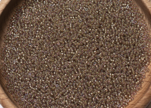 Бисер Япония MIYUKI Seed Beads 15/0 5г 1837 дымчатый аметист радужный игристый серо-коричневая линия внутри — фото 5