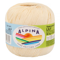 Пряжа ALPINA "LILY" 100% мерсеризованный хлопок 10 * 50г 175 м №172 св. св. бежевый. Цена за упаковку 10 шт — фото 1