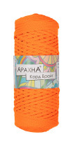 Пряжа ARACHNA " Cord Bright" 100% полиэфир 3 * 210 г ± 10 г 100 м №503 оранжевый неон. Цена за упаковку 3 шт — фото 1