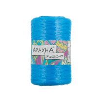 Пряжа ARACHNA " Raffia" 100% полипропилен 5 * 50г ± 10 г 200 м №52 ярко- голубой. Цена за упаковку 5 шт — фото 1
