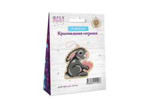 Кристальная ( алмазная) мозаика  " ФРЕЯ" ALVP- 020 подвеска " Кролик" 8. 5 х 9. 5 см — фото 2