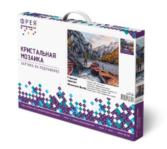 Кристальная ( алмазная) мозаика  " ФРЕЯ" ALPD- 084 на подрамнике " Горный причал" 40 х 30 см — фото 2