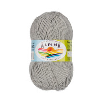 Пряжа ALPINA " ALPACA GRANDE" 65% альпака, 35% мериносовая шерсть 4 * 50г 118 м 04 св. серый меланж. Цена за упаковку 4 шт — фото 1