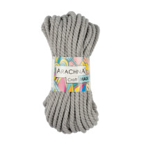 Пряжа ARACHNA " Craft Maxi" 75% хлопок, 25% фибра 3 * 268 г 15. 24 м №06 серый. Цена за упаковку 3 шт — фото 1