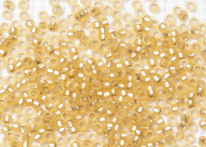 Бисер Япония MIYUKI Seed Beads 15/0 100г 0003F золотой серебряная линия внутри — фото 1