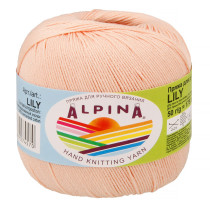 Пряжа ALPINA "LILY" 100% мерсеризованный хлопок 10 * 50г 175 м №011персиковый. Цена за упаковку 10 шт — фото 1