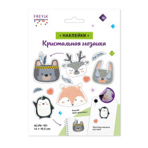 Кристальная ( алмазная) мозаика  " ФРЕЯ" ALVN- 101 наклейки " Животные. Сканди" 14 х 19. 5 см — фото 2