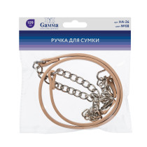 " Gamma" HA- 26 Ручка для сумки 109 см 1 шт. №08 бежевый/ под никель — фото 2