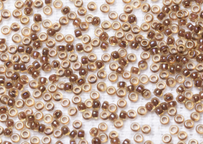 Бисер Япония MIYUKI Seed Beads 15/0 100г 0379 светло-топаз блестящий лиловый линия внутри — фото 2