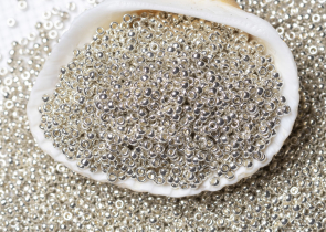 Бисер Япония MIYUKI Seed Beads 15/0 100г 1051 гальванизированное серебро — фото 3