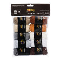 Пряжа ALPINA " AMIGURUMI" 100% хлопок 10 х 25 г 62 м Set №01 — фото 2