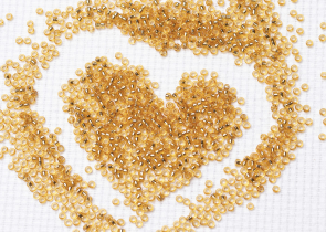 Бисер Япония MIYUKI Seed Beads 15/0 5г 0004 золотой серебряная линия внутри — фото 2