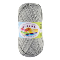Пряжа ALPINA "HOLLY MELANGE" 100% мерсеризованный хлопок 10 * 50г 200 м №04 св.серый/серый. Цена за упаковку 10 шт — фото 1