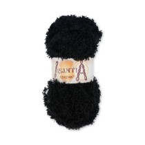 Пряжа VISANTIA " ZIKZAK" 100% полиэстер 5 * 100 г 100 м №1001 ЧЁРНЫЙ. Цена за упаковку 5 шт — фото 1