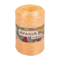 Пряжа ARACHNA " Raffia" 100% полипропилен 5 * 50г ± 10 г 200 м №14 персиковый. Цена за упаковку 5 шт — фото 1