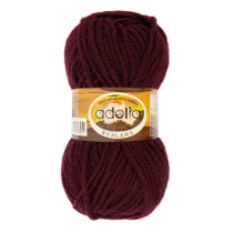 Пряжа ADELIA " RUSLANA" 75% акрил, 25% шерсть 5 * 100 г 100 м №10 т. бордовый. Цена за упаковку 5 шт — фото 1